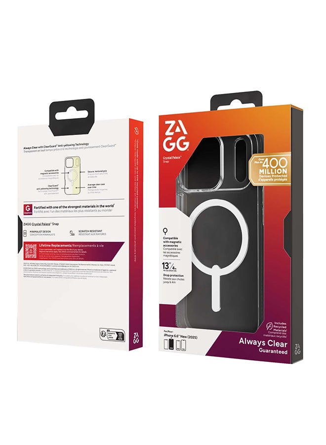 زاج حافظة آيفون 17 برو – كريستال بالاس سناب متوافقة مع ماغسيف غطاء شفاف بقوة الجرافين، حماية من السقوط حتى 13 قدم ومقاومة للاصفرار – شفاف - Image 2