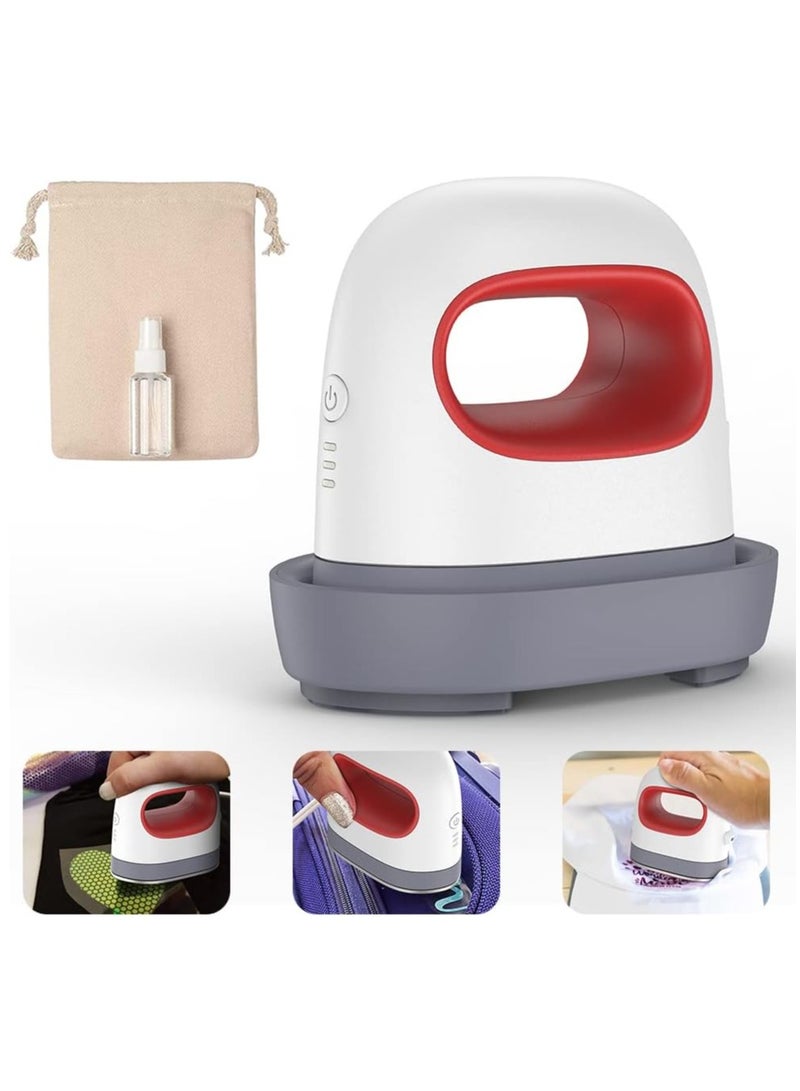 Mini Easy Heat Press,Portable Heat Press Machine for T Shirts Shoes and Hats, Pressing Machine for Heating Transfer, DIY Family Shirt Printing(Red)  - Image 1