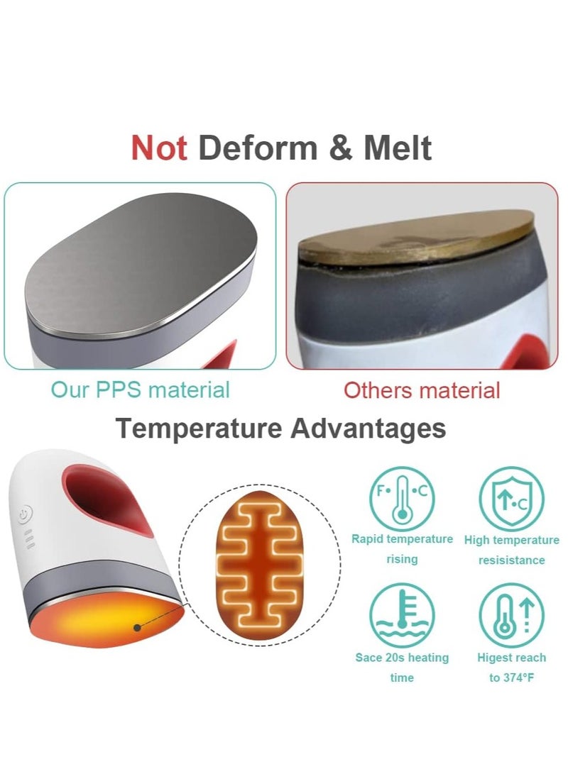 Mini Easy Heat Press,Portable Heat Press Machine for T Shirts Shoes and Hats, Pressing Machine for Heating Transfer, DIY Family Shirt Printing(Red)  - Image 3