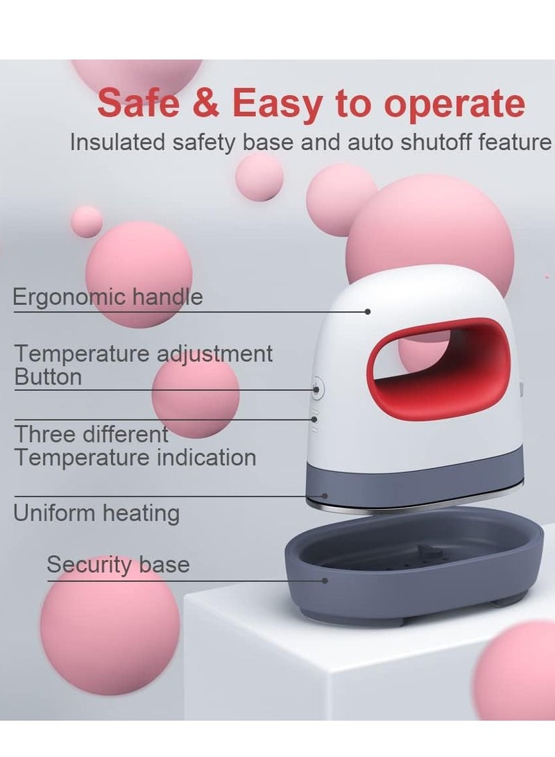 Mini Easy Heat Press,Portable Heat Press Machine for T Shirts Shoes and Hats, Pressing Machine for Heating Transfer, DIY Family Shirt Printing(Red)  - Image 2