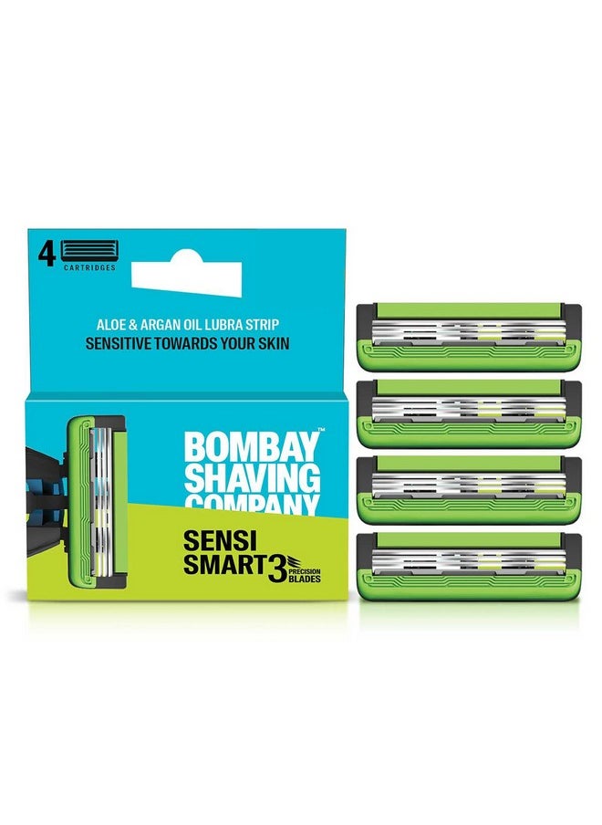 BOMBAY SHAVING COMPANY Sensi Smart 3 Razor Cartridge | Pack Of 4  - Image 1