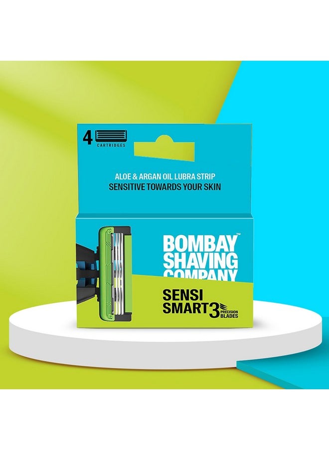 BOMBAY SHAVING COMPANY Sensi Smart 3 Razor Cartridge | Pack Of 4  - Image 2