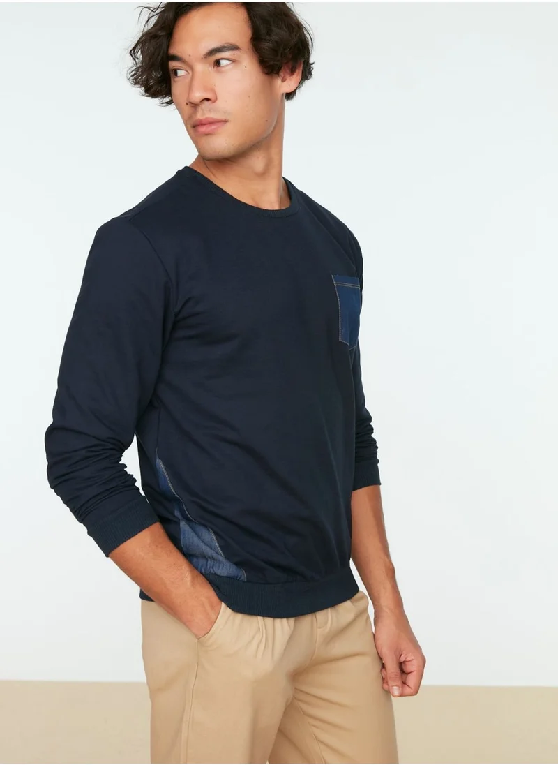 trendyol Contrast Pocket Sweatshirt