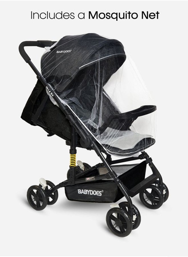 BABYDOES - OLLA R+ Baby Stroller with Reversible Handle 5-point safety harness And Easy One-Hand Fold Cup Holder 0 To 4 Year Up To 20 Kg Black - Image 1