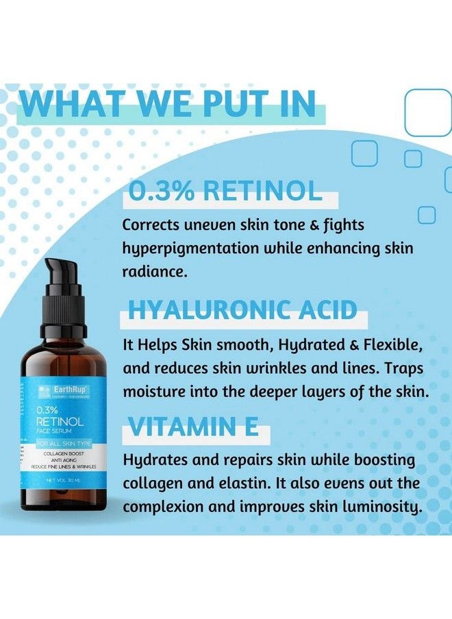 EarthRup Renitol Serum For Face With Hyaluronic Acid Reduce Fine Lines And Wrinkles ; Anti Aging Collagen Boost Face Serum Enriched With Vitamin E And Witch Hazel Extract Serum Pack Of 30 Ml  - Image 5