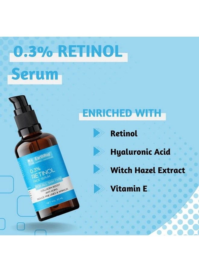 EarthRup Renitol Serum For Face With Hyaluronic Acid Reduce Fine Lines And Wrinkles ; Anti Aging Collagen Boost Face Serum Enriched With Vitamin E And Witch Hazel Extract Serum Pack Of 30 Ml  - Image 4