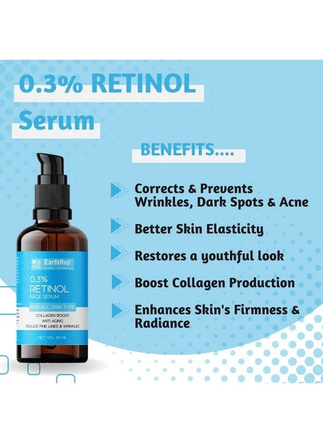 EarthRup Renitol Serum For Face With Hyaluronic Acid Reduce Fine Lines And Wrinkles ; Anti Aging Collagen Boost Face Serum Enriched With Vitamin E And Witch Hazel Extract Serum Pack Of 30 Ml  - Image 3