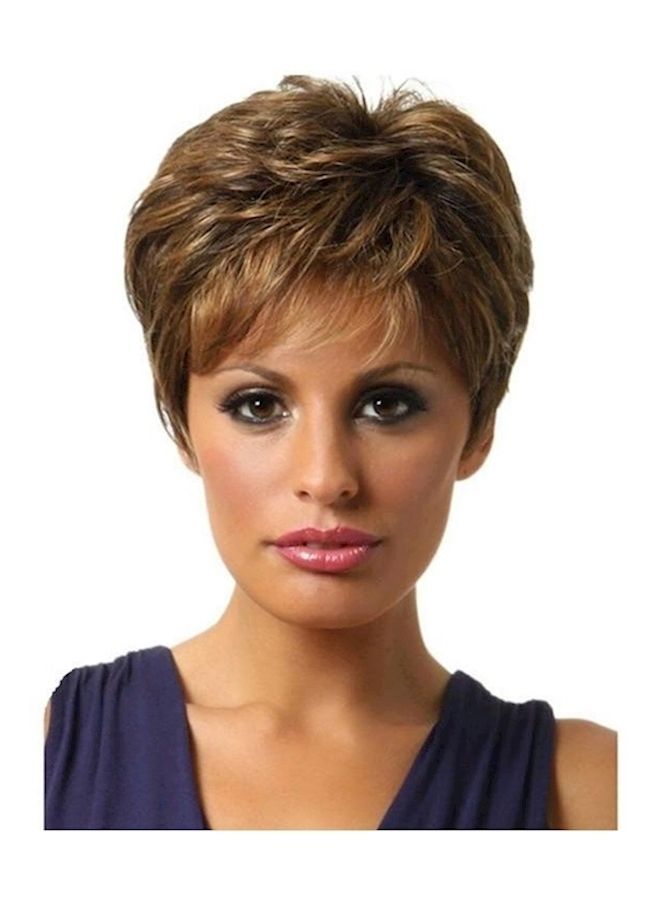 NIBEMINENT Fluffy Short Hair Wig Gold 32cm - Image 1