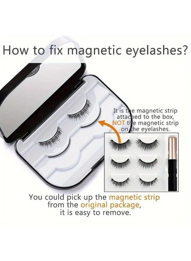 Black 3 Layer False Eyelash Travel Case With Mirror Spacious Organizer For Multiple Fake Lashes - Image 3