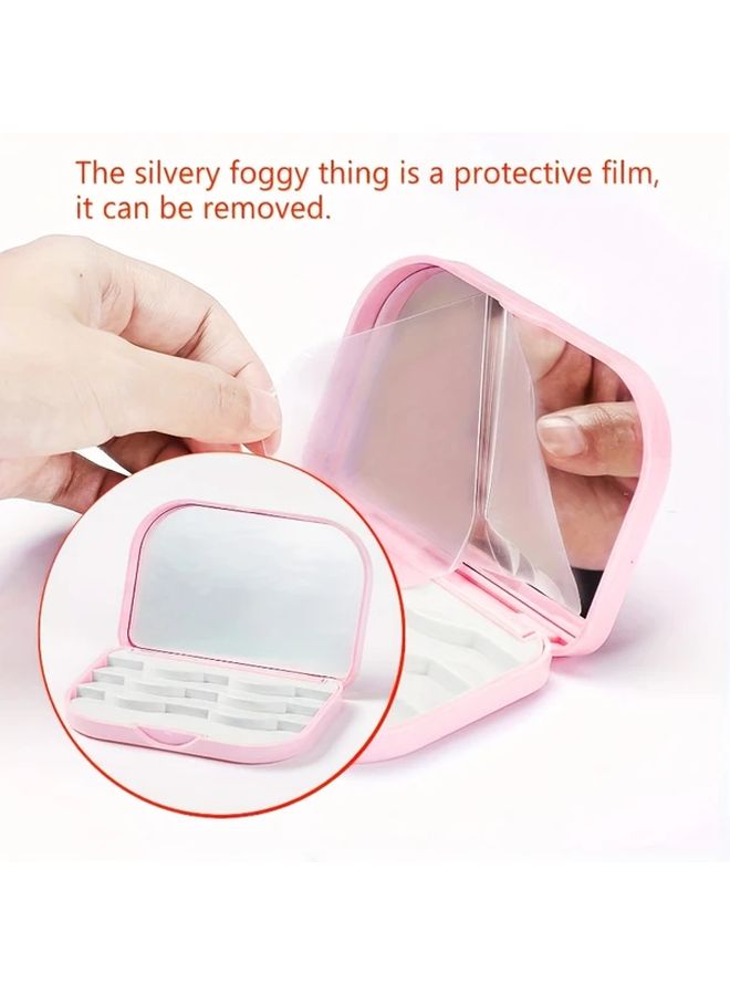 Black 3 Layer False Eyelash Travel Case With Mirror Spacious Organizer For Multiple Fake Lashes - Image 5