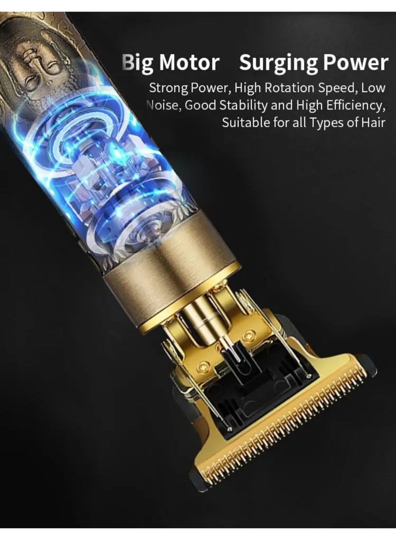 F.A.M.S Professional Hair Clipper for Men – Cordless T-Blade Trimmer with 4 Guide Combs, USB Rechargeable, Low Noise, Precision Beard & Hair Cutting Machine - Image 3