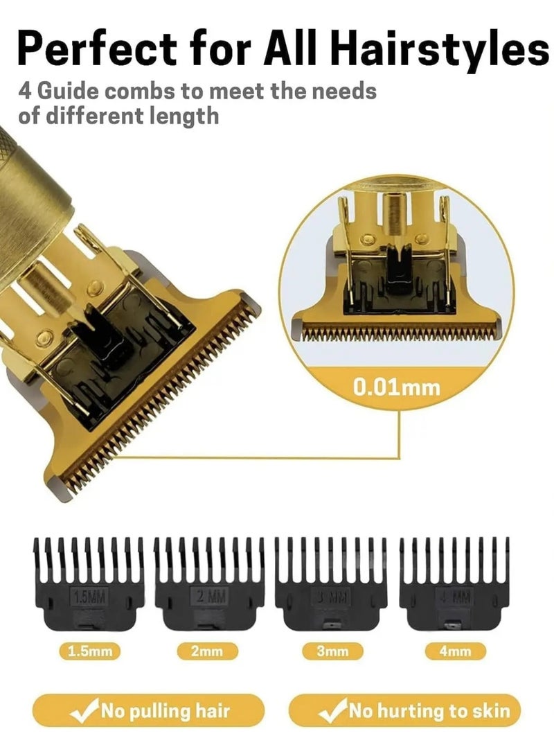 F.A.M.S Professional Hair Clipper for Men – Cordless T-Blade Trimmer with 4 Guide Combs, USB Rechargeable, Low Noise, Precision Beard & Hair Cutting Machine - Image 2