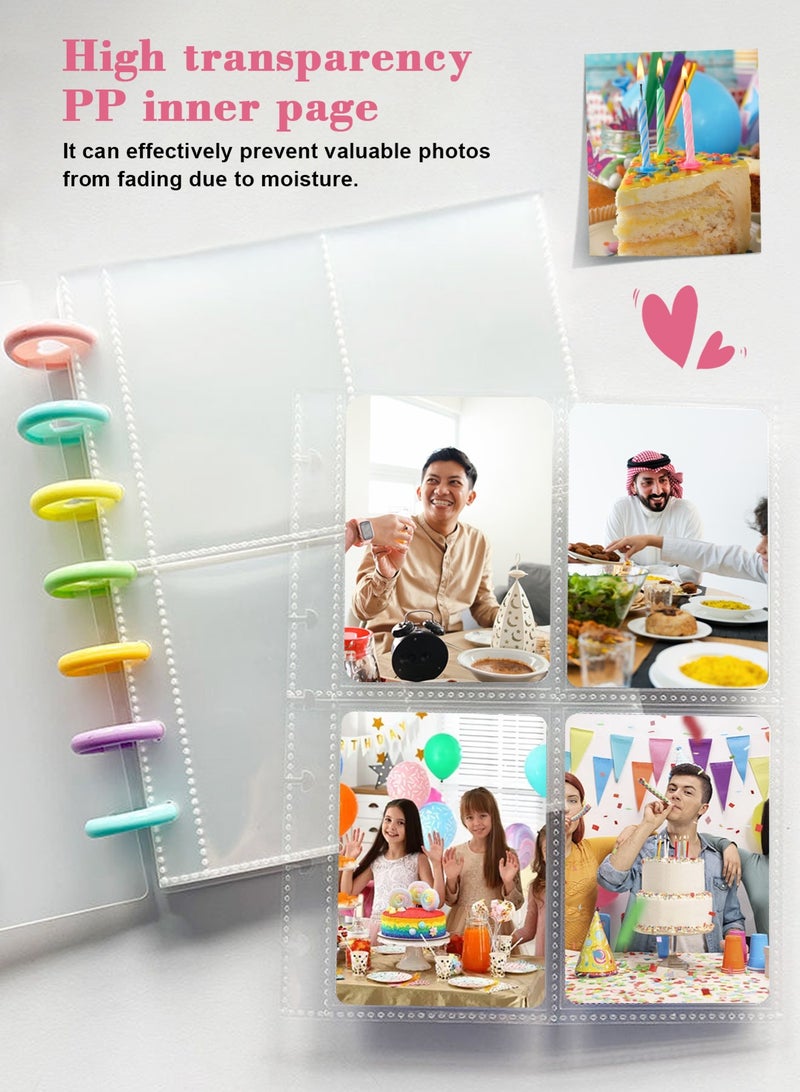 هومار كيت وحدة تجميع البطاقات الفوتوغرافية بوصة حامل البطاقة الفوتوغرافية أكياس الكتب مع 30Pcs الصفحات الداخلية - Image 3
