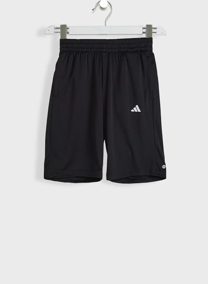 Adidas Youth 3 Stripe Train Essential Aeroready Set