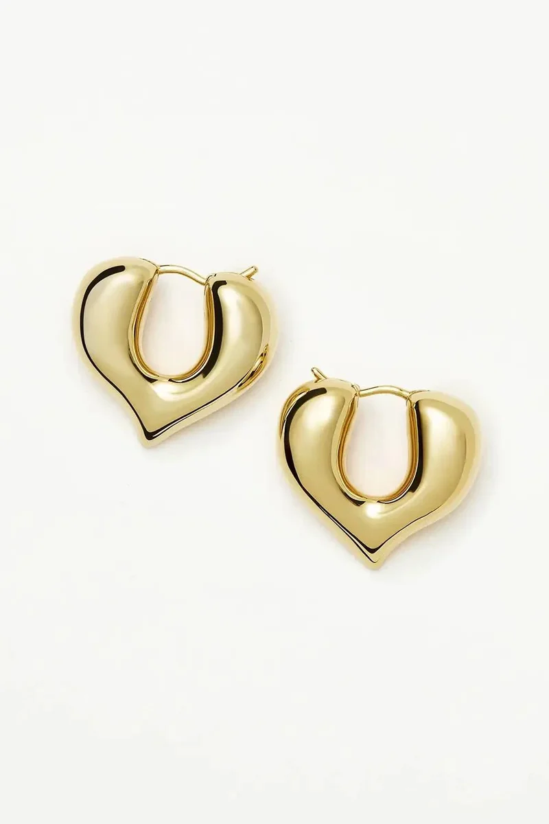 Missoma Molten Heart Medium Hoop Earrings