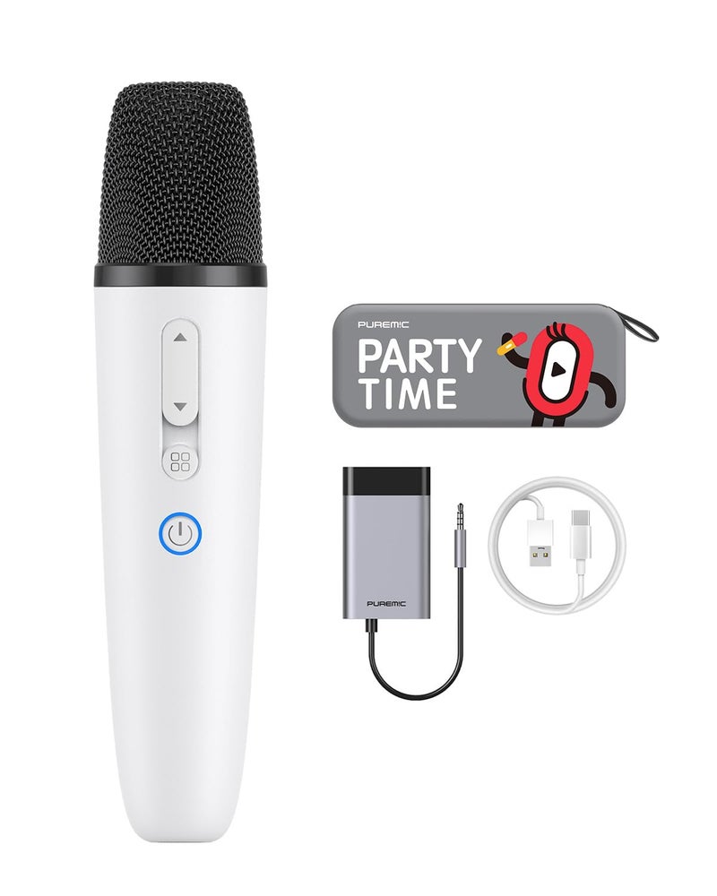 PUREMIC Tesla Karaoke Microphone for Tesla with Portable Case, Car Karaoke Microphone with USB A Receiver for Tesla Model Y/3/S/X, Wireless Singing Mic with 3.5mm Jack for Cars, Speakers, 1 Mics - Image 1