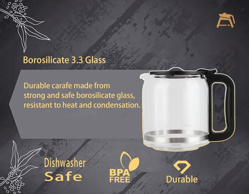 CUPALL 14 Cup Replacement Carafe for Cuisinart DCC-3200 Series Coffee Makers, Food-Safe, BPA-Free - Image 4