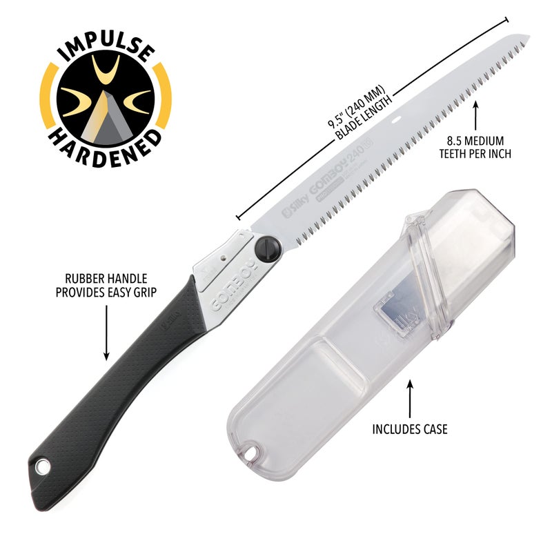 Silky GomBoy Professional Folding Saw 240mm Medium Teeth (121-24) - Image 3