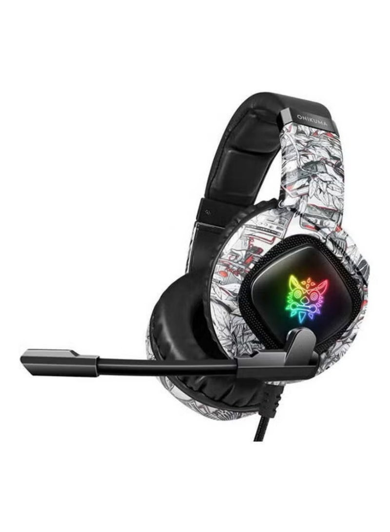 ONIKUMA K19 Camo Gaming Headset - Wired PC Headphones with Mic for Computer Games - Image 1