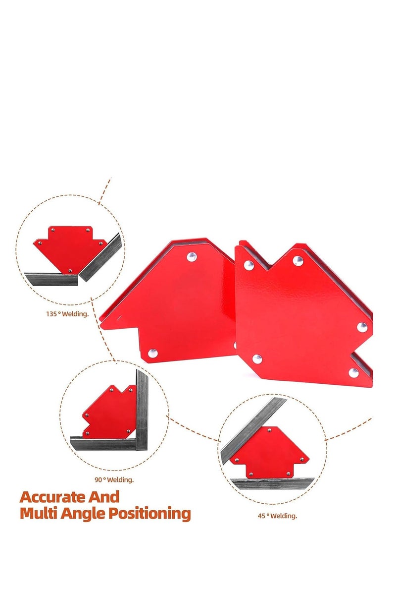 6 Piece Welding Magnet Set for 45° 90° 135° Angle Positioning – Strong Magnetic Holder for Welding Soldering Assembly Pipe Installation - Image 3