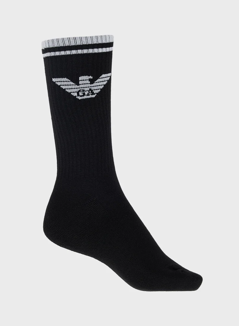 EMPORIO ARMANI 3 Pack Of Logo Crew Socks
