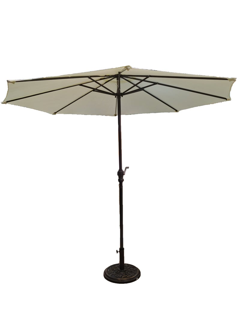 Oasis Casual 270CM Round Centre Pole Umbrella With 7KG Plastic Base UM104  - Image 1