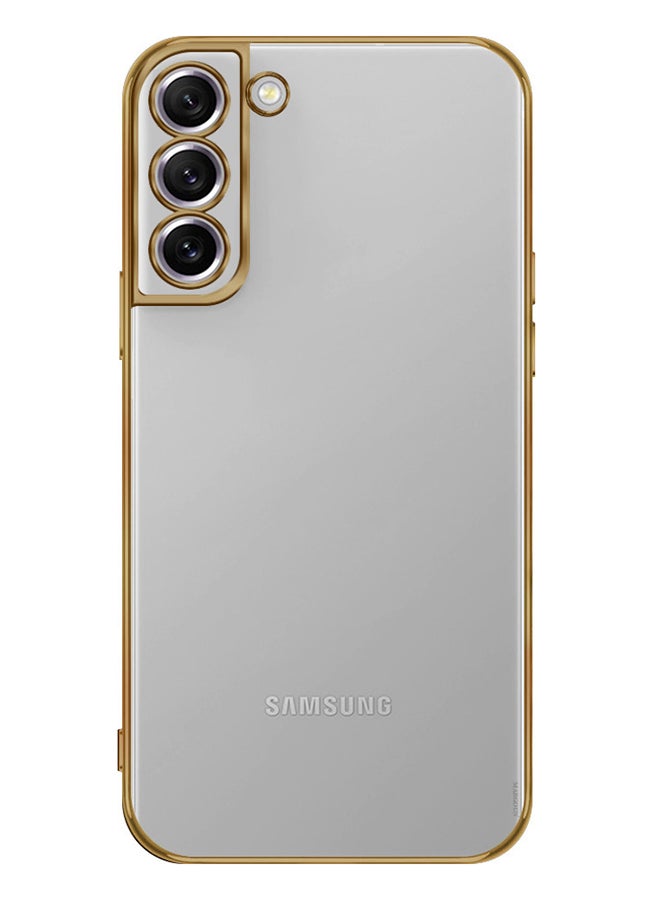 CATANES (For Samsung Galaxy S22) 2Packs, KST Classic Design Premium Transparent Case and Raised Protective Edges with Shockproof Screen Protector - Gold - Image 4