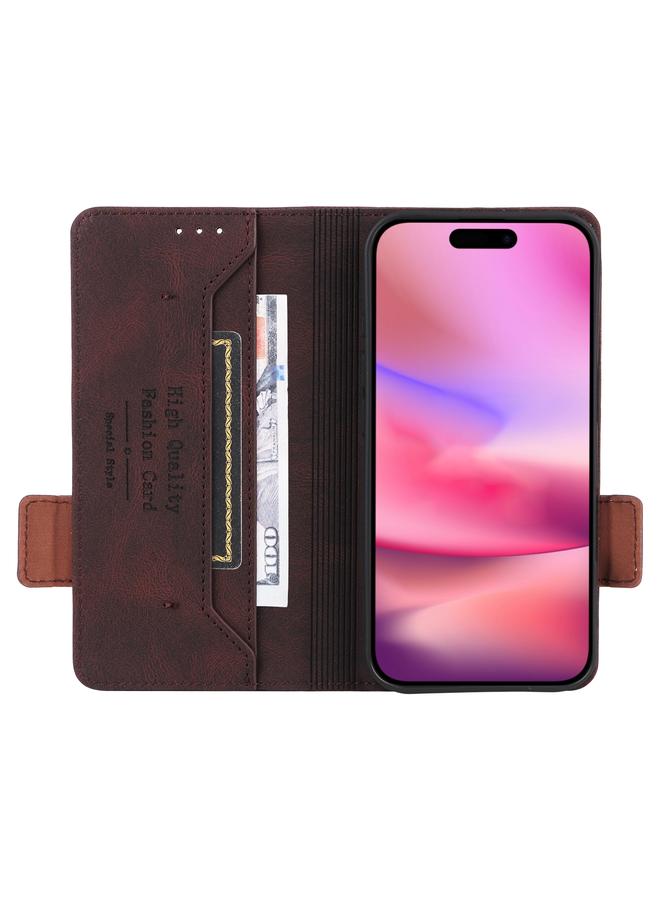 S-TOP Case For iPhone 16 Plus Magnetic Clasp Leather Phone Case - Image 4