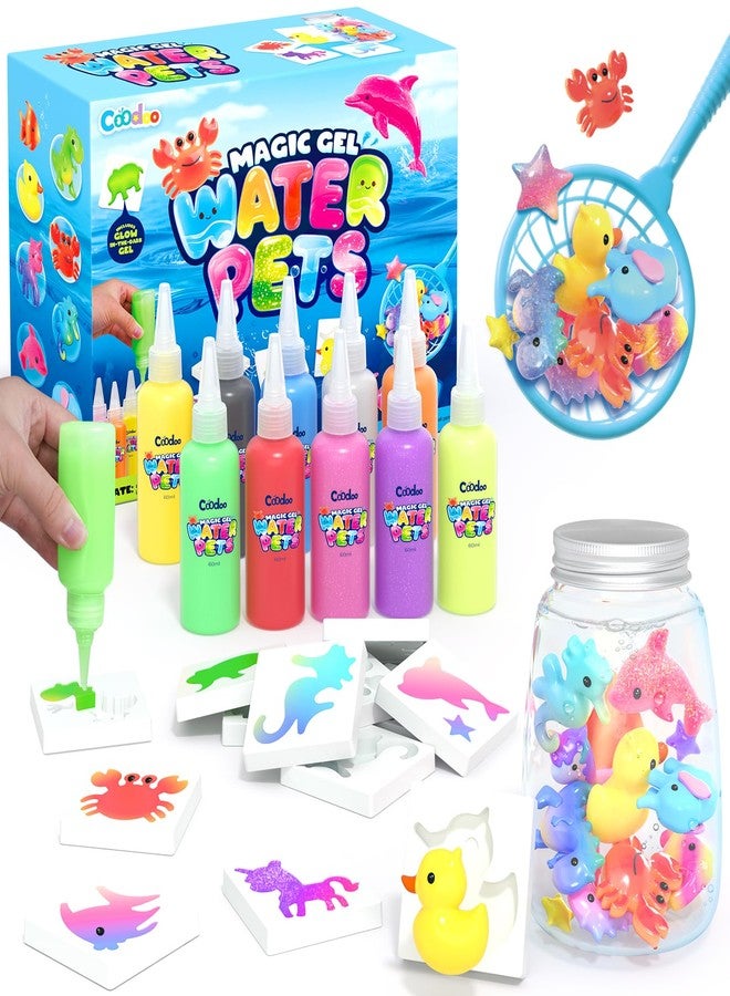 Coodoo Magic Water Elf Toy Craft Kits for Kids, DIY Your Own Aqua Fairy Water Pets & Squishy Maker Toys with 10 Magic Gels and 8 Molds, Art Supplies Arts and Crafts for Kids Boys and Girls Ages 4-8 6-8 - Image 1