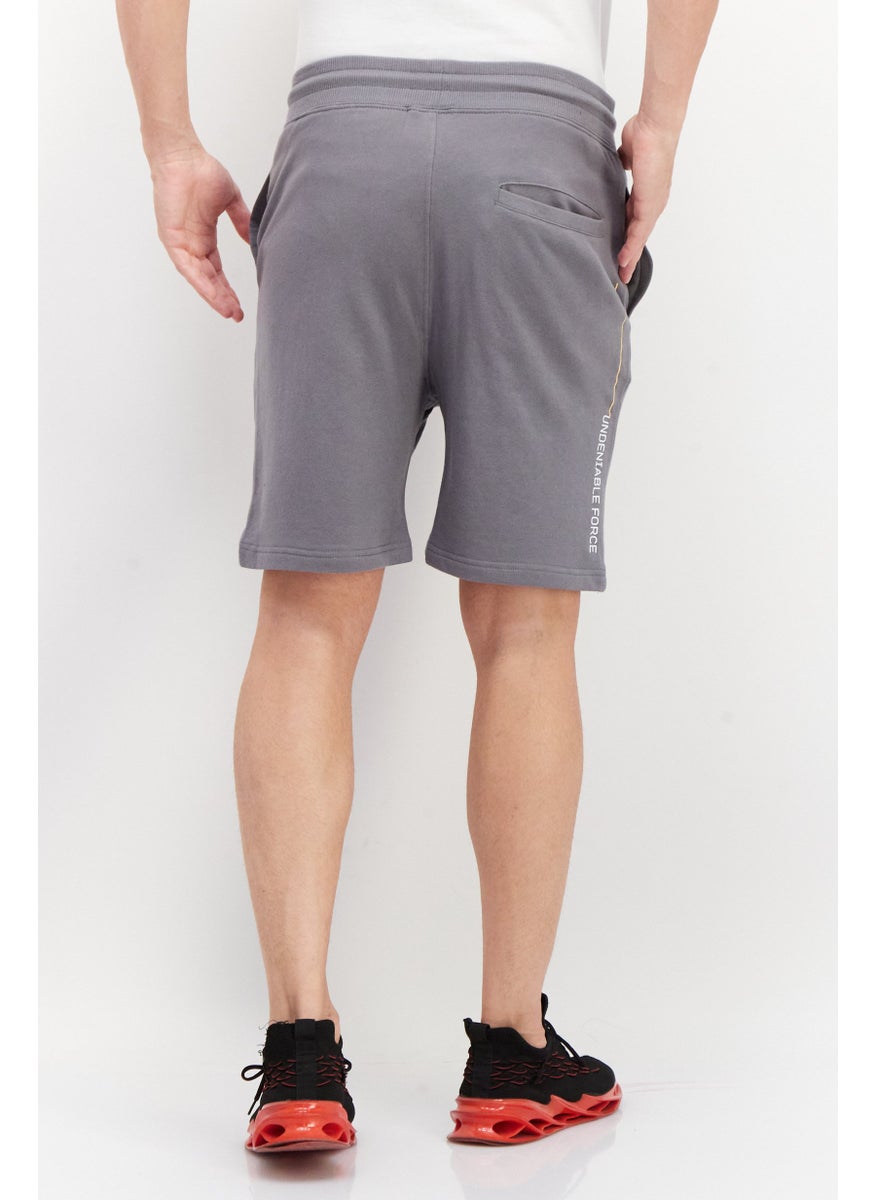 Ufc - Men Sportswear Fit Brand Logo Outdoor Sweat Shorts, Grey - Image 1