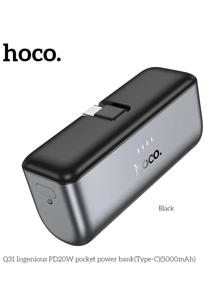 HOCO Q31 Ingenious PD20W pocket power bank (5000mAh) 「Non-restrictive」 - Image 3
