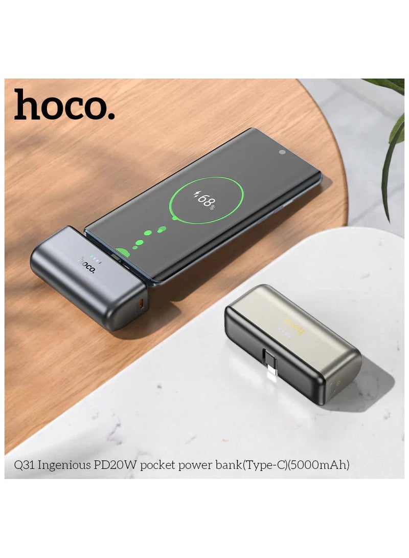 HOCO Q31 Ingenious PD20W pocket power bank (5000mAh) 「Non-restrictive」 - Image 2