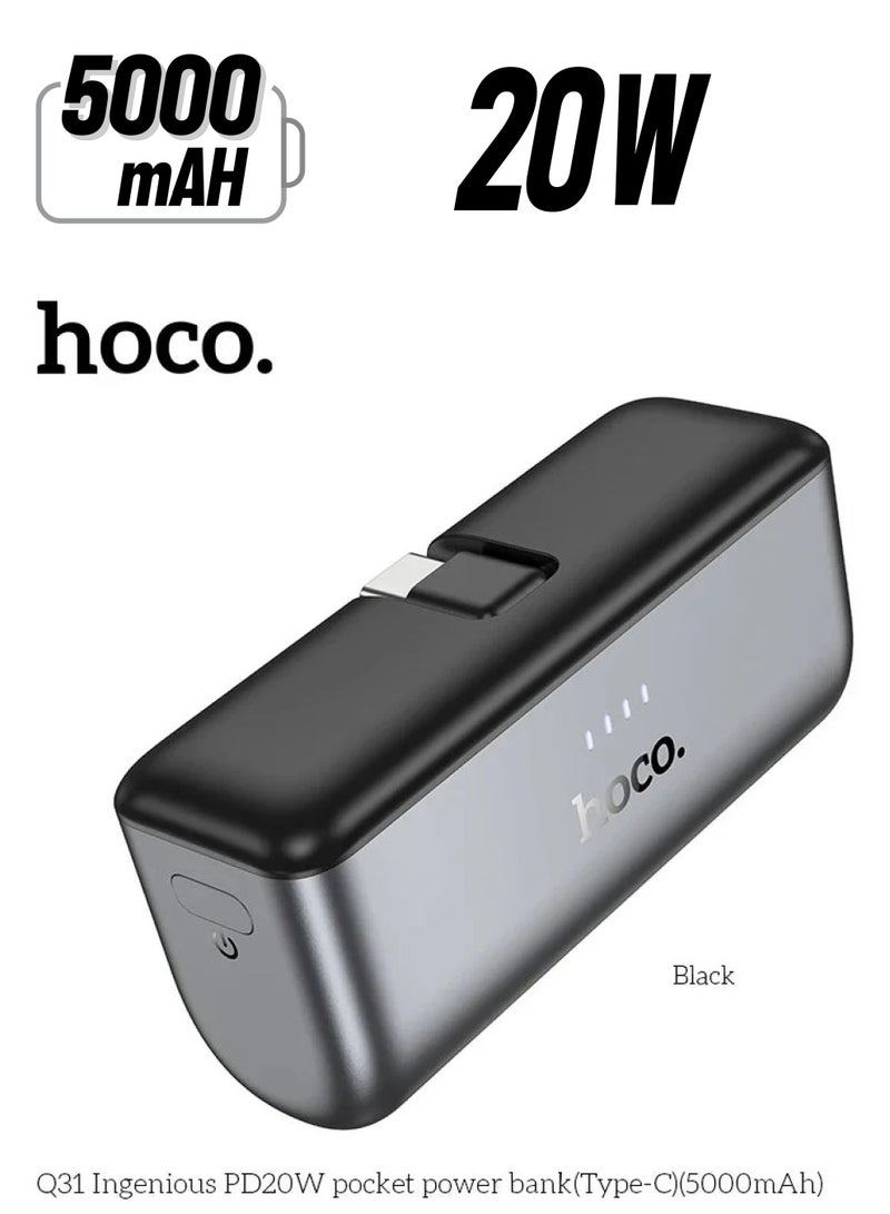 HOCO Q31 Ingenious PD20W pocket power bank (5000mAh) 「Non-restrictive」 - Image 1