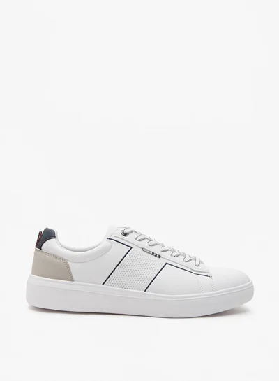 Lee Cooper Men'S Textured Casual Sneakers With Lace-Up Closure