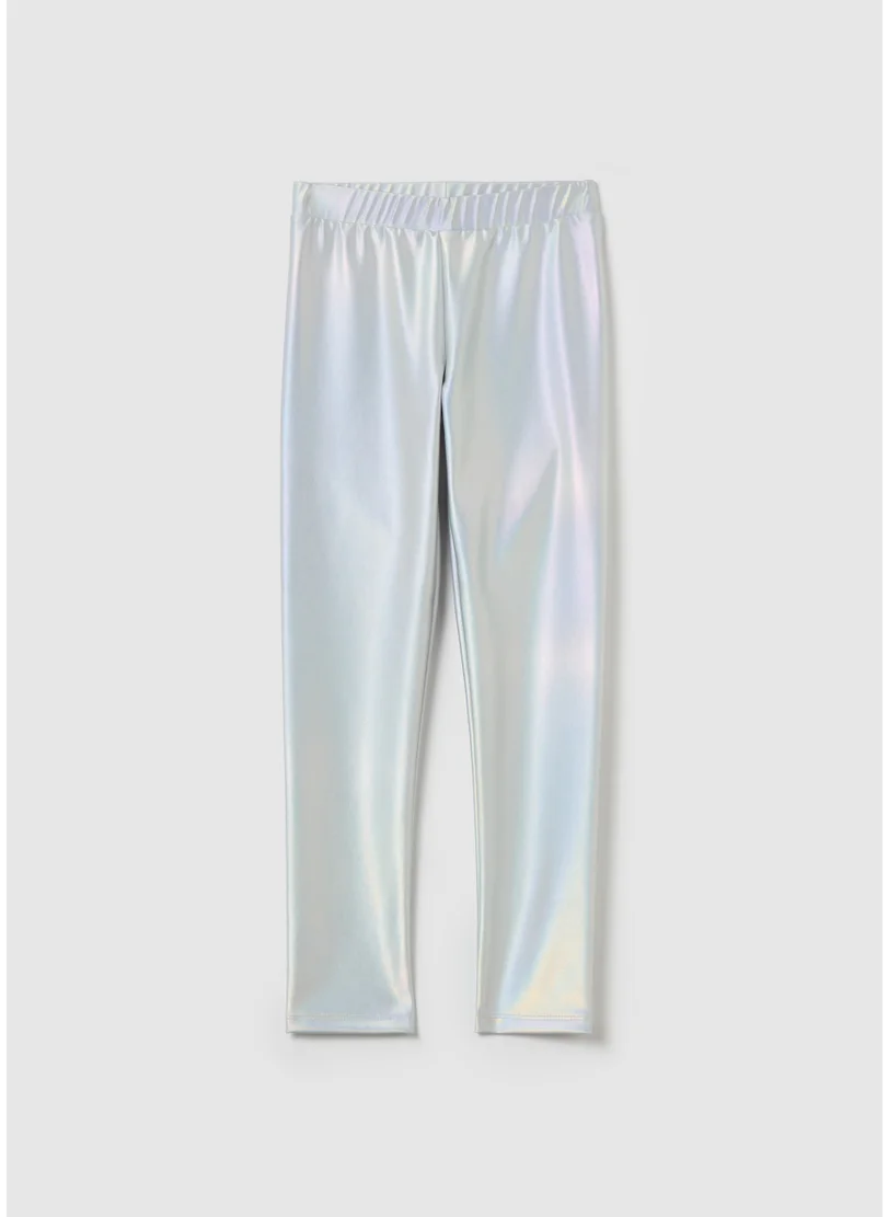 او في اس Metallic-effect leggings
