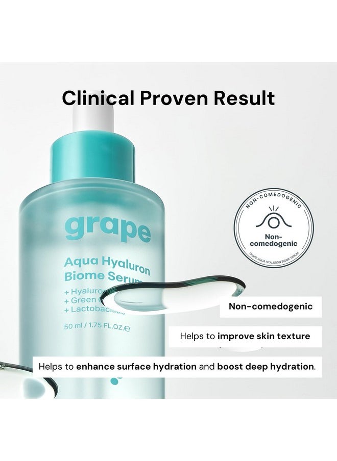 THANKYOU FARMER Grape Aqua Hyaluron Biome Serum, 10 Types Hyaluronic Acid Serum For Face, Non-Comedogenic, Dewy Soft Skin, Lactobacillus Ferment, Hydrating Korean Serum For Face 1.75 Fl.Oz 50Ml  - Image 2