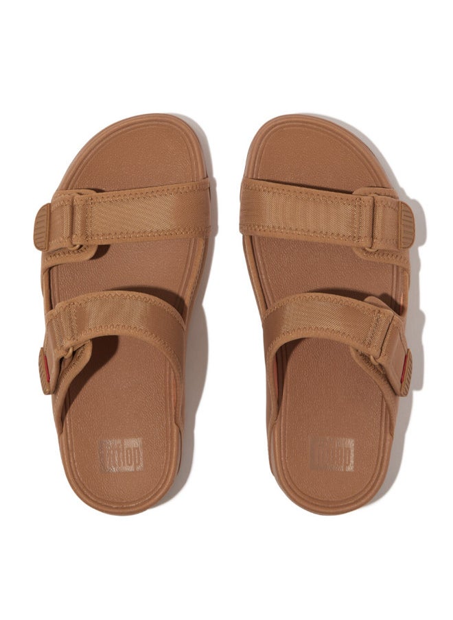 FitFlop 049-807 Fitflop Mens Sandals Gogh Moc Mens Adjustible Slide GT3-B89 Tan  - Image 2