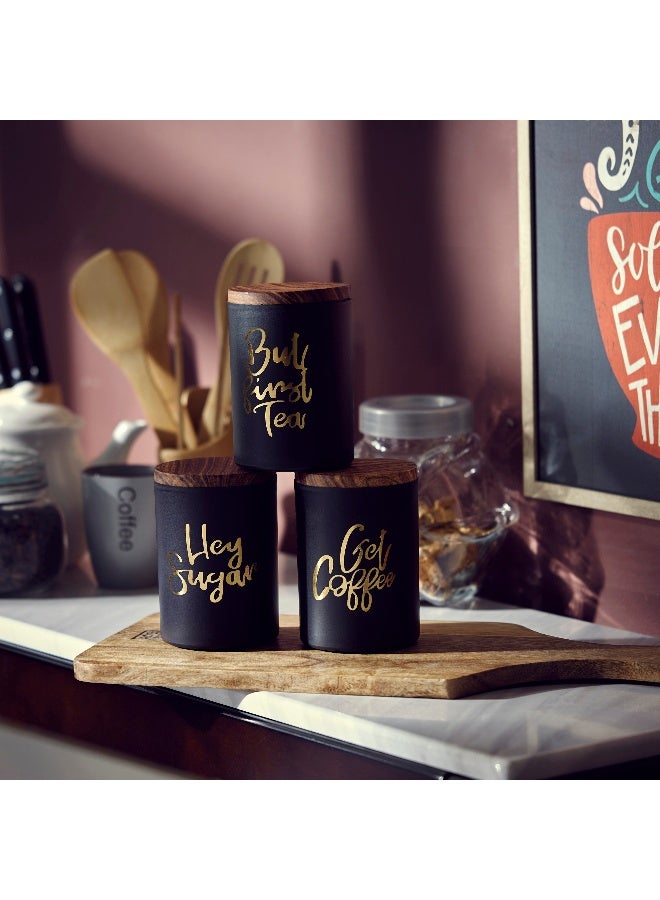 Home Box 3-Piece Tea Coffee Sugar Jar Set 1000 ml - Image 4