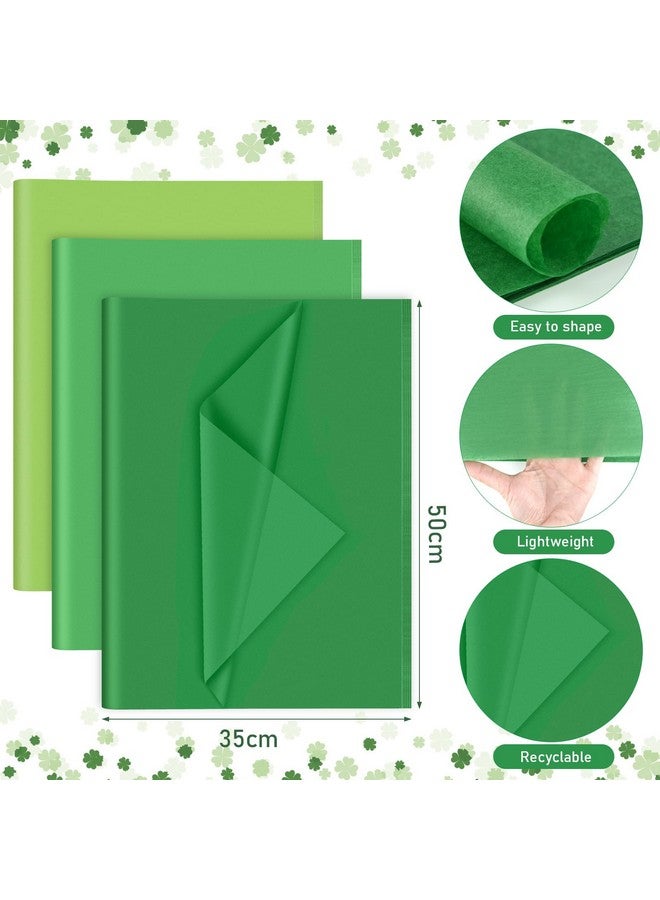 PLULON 60 Sheets Green Tissue Paper Bulk Green Tissue Paper Sheets For Gift Bags For Saint Patrick'S Day Gift Wrapping Birthday Wedding Holiday Paper Flower(Green) - Image 2