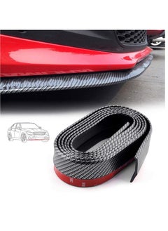 Y&D Front Bumper Spoiler 2.5M Universal Carbon Fiber Car Sticker Lip Rubber Skirt Protector For Cars Trucks Decoration Suitable for All Models Protection Splitter  - Image 1