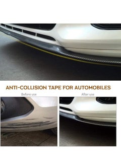 Y&D Front Bumper Spoiler 2.5M Universal Carbon Fiber Car Sticker Lip Rubber Skirt Protector For Cars Trucks Decoration Suitable for All Models Protection Splitter  - Image 2
