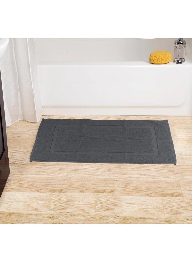 Amber Home Cotton Banded Bath Mat, Floor Mat for Bathroom, Kitchen Mat, Highly Absorbent Machine Washable 50x80 cm Bath Rug, Bathroom Mat Water Absorbent Foot Towel for Home Kitchen and Bathroom Pack of 2 - Image 5