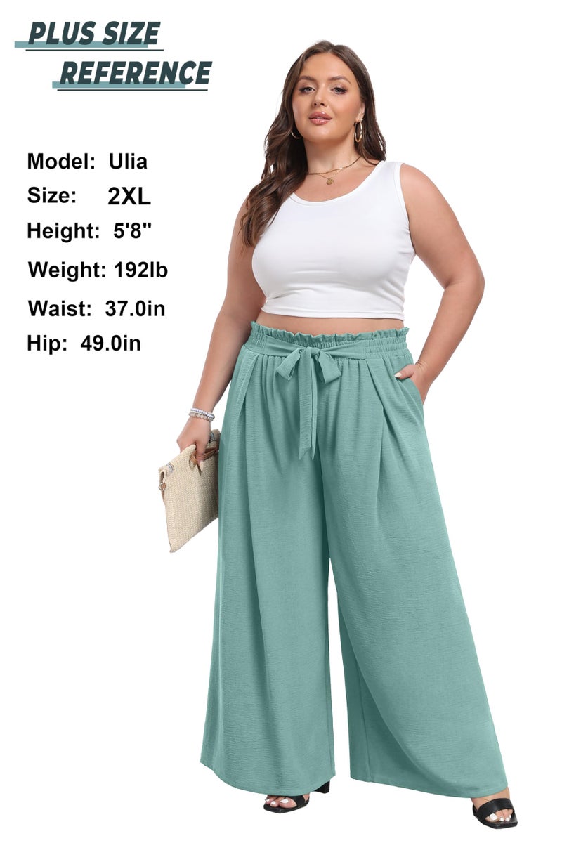 Lepunuo Wide Leg Pants for Women Work Business Casual High Waisted Dress Pants Flowy Trousers Office - Image 4