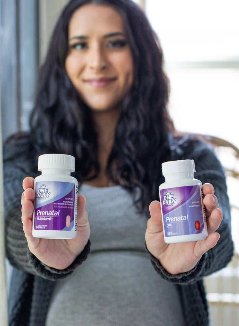 21st Century فيتامينات متعددة للحمل مع DHA زجاجتان 60 قرص / 60 جيلاتين طري - Image 3