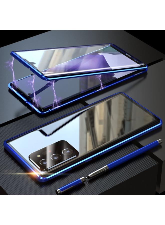 اس-توب جراب لهاتف Samsung Galaxy Note20 Ultra بإطار معدني مغناطيسي وغطاء زجاجي مقوى مزدوج الجوانب - Image 1
