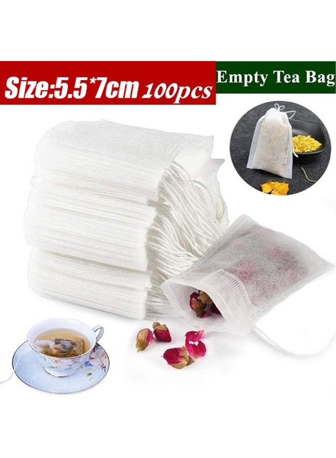 100Pcs Tea Bags Food Grade Empty Scented Tea Bags Infuser Seal Filter Paper  - Image 2