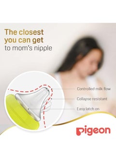 pigeon Pigeon SofTouch Peristaltic Plus Wide Neck Plastic Nursing Bottle – BPA & BPS Free, 100% Silicone Nipple, 240ml  - Image 4
