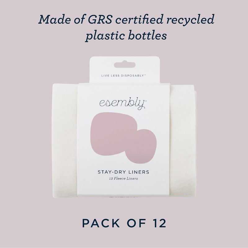 Esembly Cloth Diaper Stay-Dry Fleece Diaper Liner, Moisture-Wicking, Keeps Baby Dry, Prevents Staining, Protects Diaper, Easier to Clean, Washable, Reusable, Super-Soft, 12-Pack, One Size - Image 5