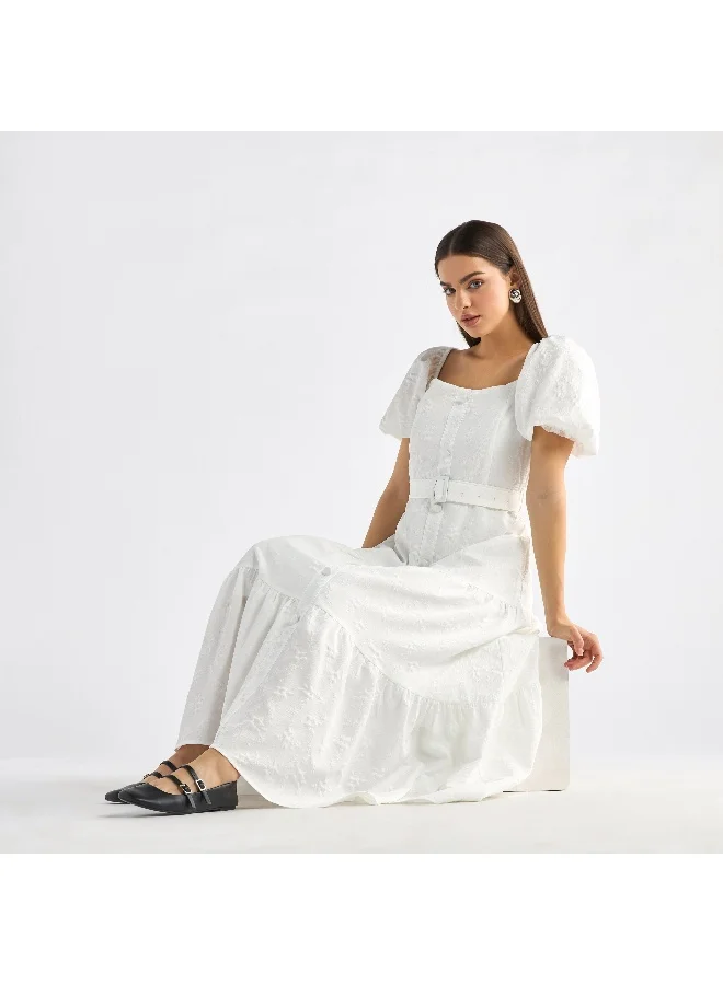 Splash FAV Eyelet Puff Sleeve Dress