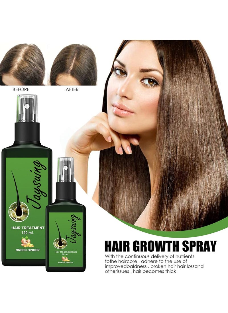Jaysuing - Hair Growth Serum Spray Dense Fast Regrowth Ginger Oil Anti Loss Treatment - Image 1